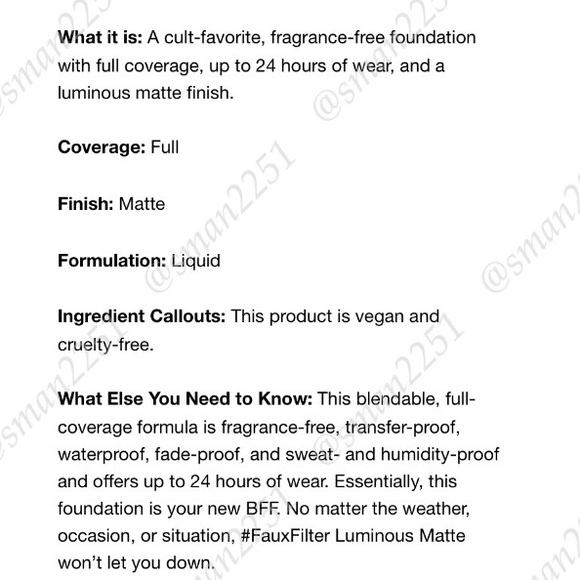 5️⃣/$25💛HUDA BEAUTY #FauxFilter Luminous Matte Foundation 4x Shades SEALED… - Picture 6 of 13